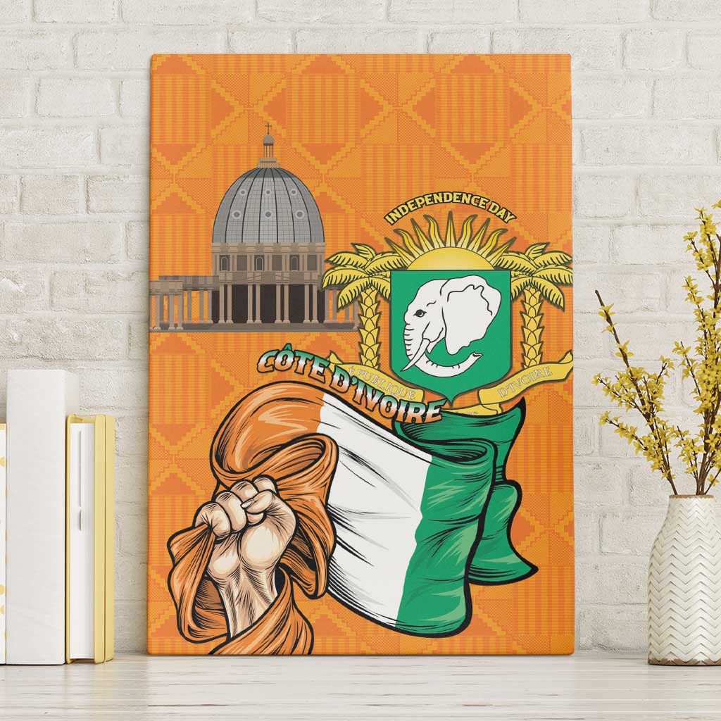 Ivory Coast Independence Day Canvas Wall Art Yamoussoukro Coat Of Arms