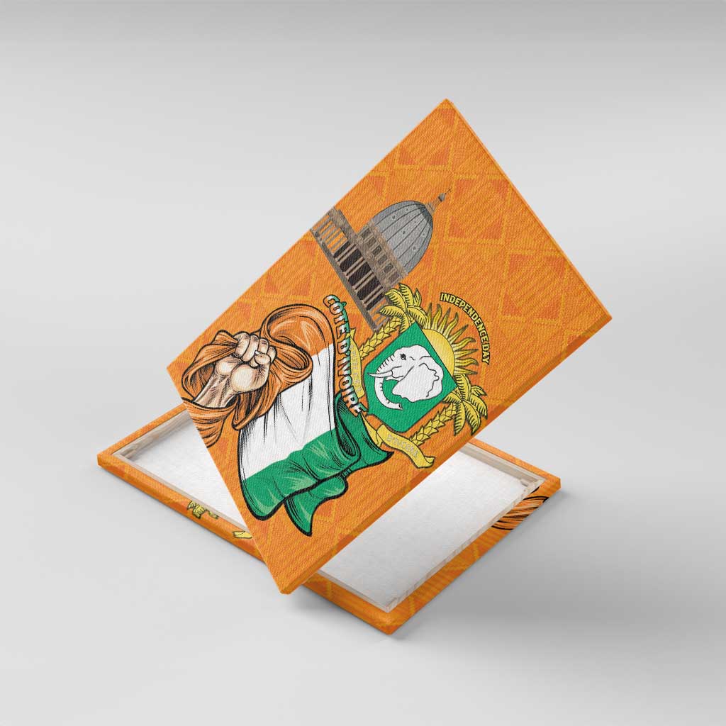 Ivory Coast Independence Day Canvas Wall Art Yamoussoukro Coat Of Arms