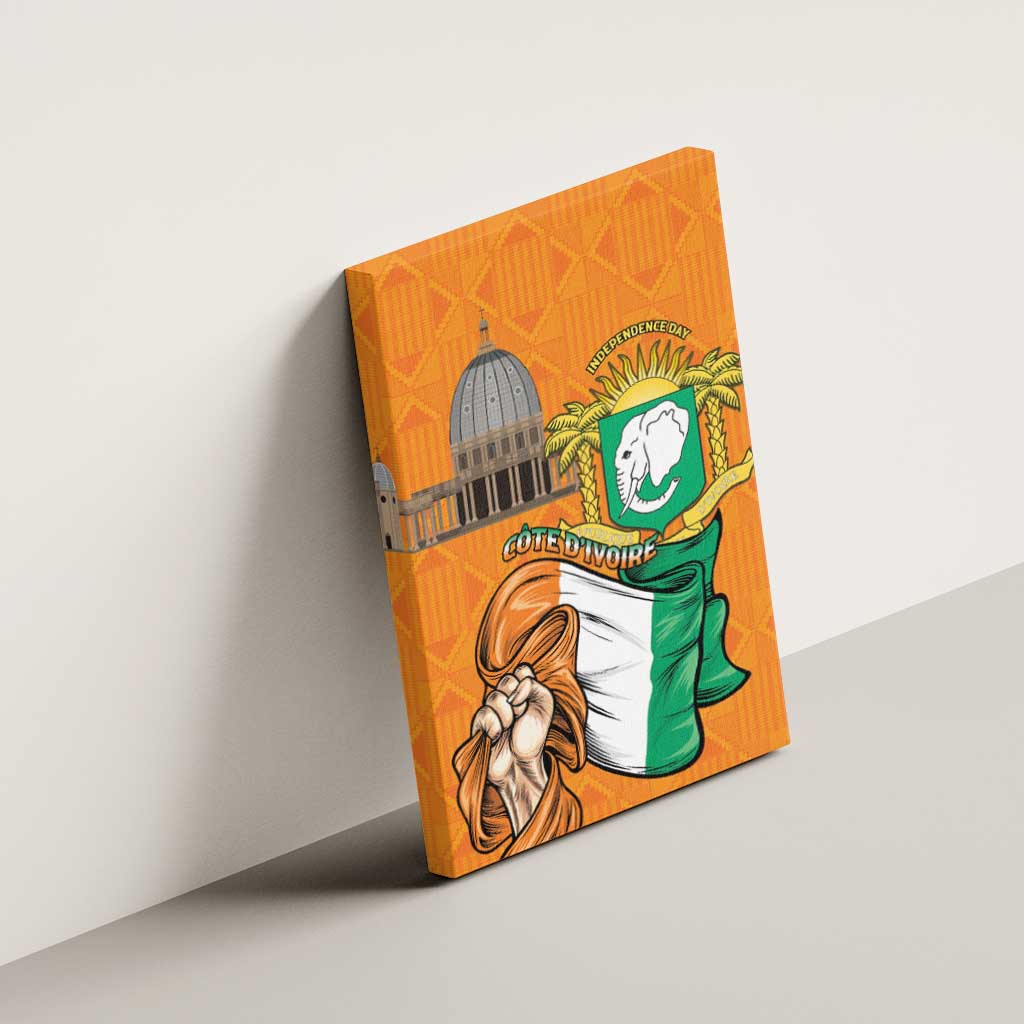 Ivory Coast Independence Day Canvas Wall Art Yamoussoukro Coat Of Arms