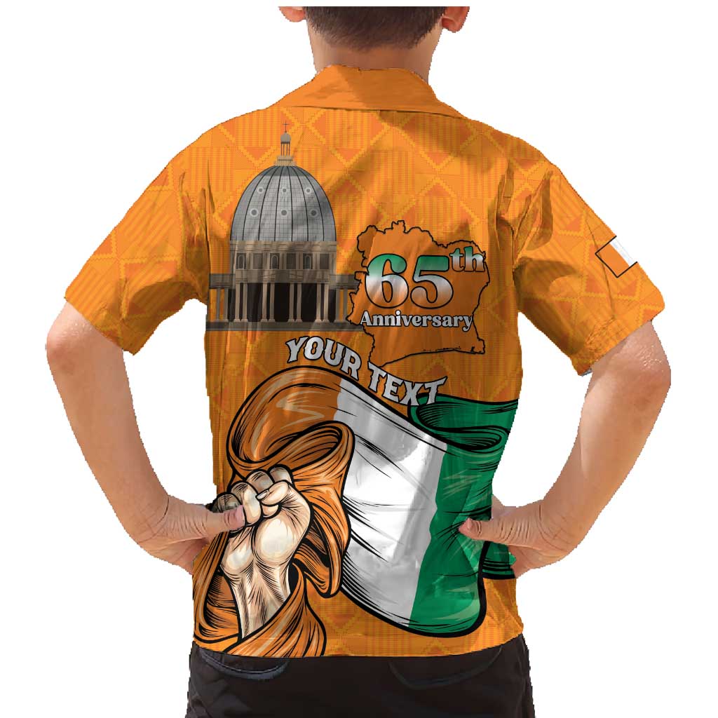 Personalised Ivory Coast Independence Day Family Matching Mermaid Dress and Hawaiian Shirt Yamoussoukro Coat Of Arms