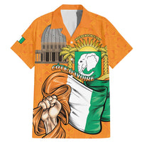 Personalised Ivory Coast Independence Day Family Matching Mermaid Dress and Hawaiian Shirt Yamoussoukro Coat Of Arms