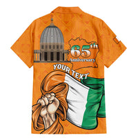 Personalised Ivory Coast Independence Day Family Matching Mermaid Dress and Hawaiian Shirt Yamoussoukro Coat Of Arms