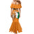 Personalised Ivory Coast Independence Day Family Matching Mermaid Dress and Hawaiian Shirt Yamoussoukro Coat Of Arms