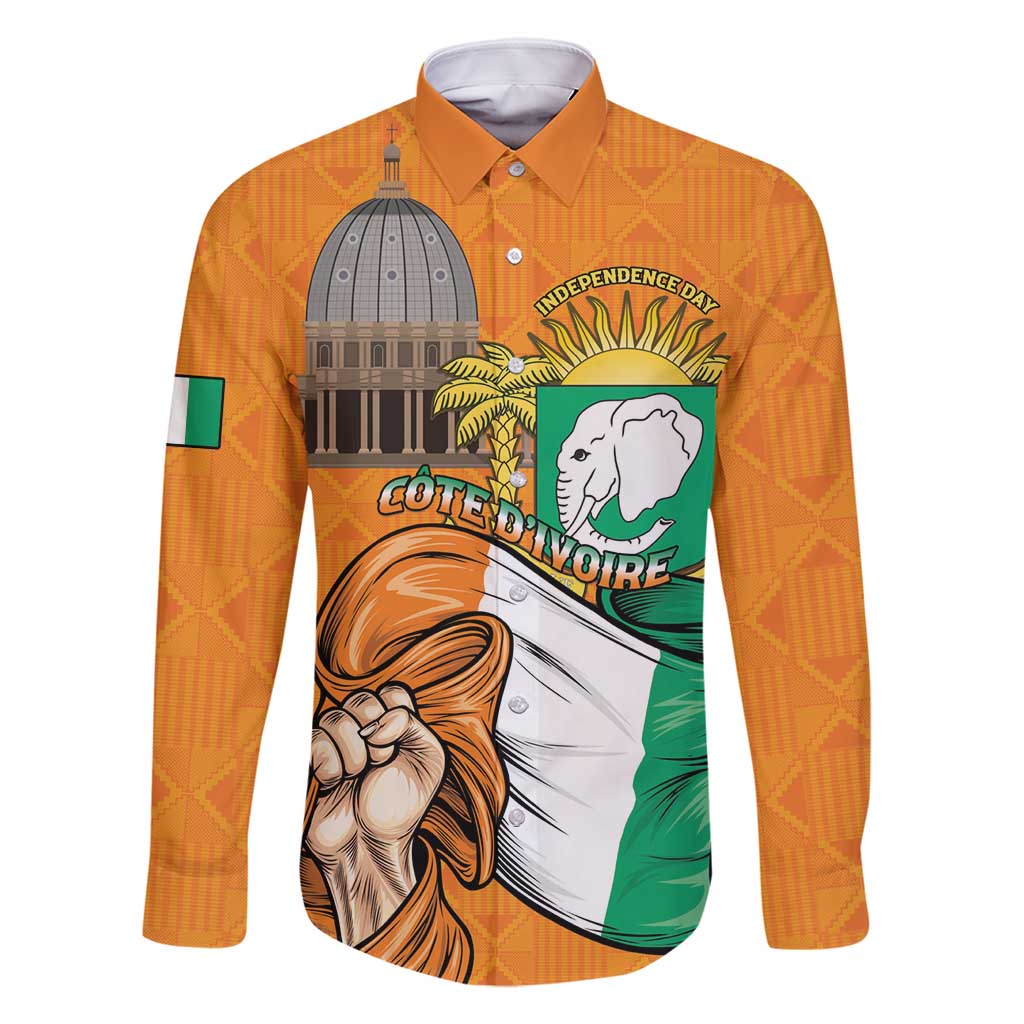 Personalised Ivory Coast Independence Day Family Matching Off Shoulder Maxi Dress and Hawaiian Shirt Yamoussoukro Coat Of Arms