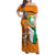Personalised Ivory Coast Independence Day Family Matching Off Shoulder Maxi Dress and Hawaiian Shirt Yamoussoukro Coat Of Arms