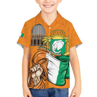 Personalised Ivory Coast Independence Day Family Matching Off Shoulder Maxi Dress and Hawaiian Shirt Yamoussoukro Coat Of Arms