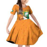 Personalised Ivory Coast Independence Day Family Matching Off Shoulder Short Dress and Hawaiian Shirt Yamoussoukro Coat Of Arms