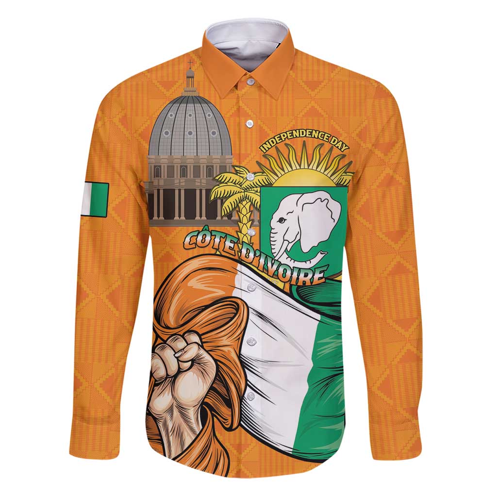 Personalised Ivory Coast Independence Day Family Matching Puletasi and Hawaiian Shirt Yamoussoukro Coat Of Arms