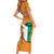 Personalised Ivory Coast Independence Day Family Matching Short Sleeve Bodycon Dress and Hawaiian Shirt Yamoussoukro Coat Of Arms