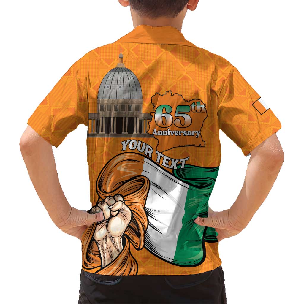 Personalised Ivory Coast Independence Day Family Matching Summer Maxi Dress and Hawaiian Shirt Yamoussoukro Coat Of Arms