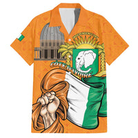 Personalised Ivory Coast Independence Day Family Matching Summer Maxi Dress and Hawaiian Shirt Yamoussoukro Coat Of Arms