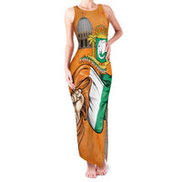 Personalised Ivory Coast Independence Day Family Matching Tank Maxi Dress and Hawaiian Shirt Yamoussoukro Coat Of Arms
