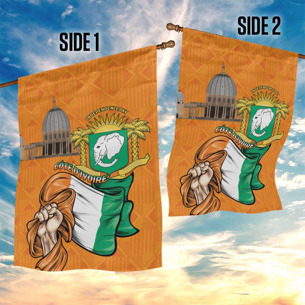 Ivory Coast Independence Day Garden Flag Yamoussoukro Coat Of Arms