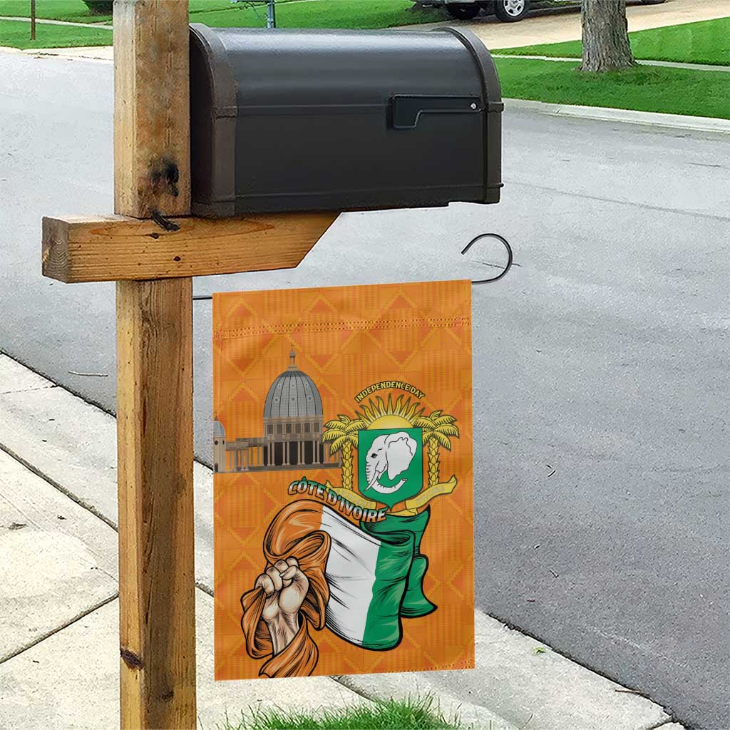 Ivory Coast Independence Day Garden Flag Yamoussoukro Coat Of Arms