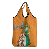 Ivory Coast Independence Day Grocery Bag Yamoussoukro Coat Of Arms