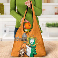 Ivory Coast Independence Day Grocery Bag Yamoussoukro Coat Of Arms