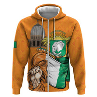 Personalised Ivory Coast Independence Day Hoodie Yamoussoukro Coat Of Arms