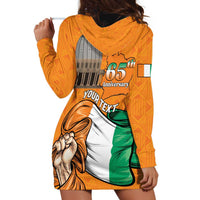 Personalised Ivory Coast Independence Day Hoodie Dress Yamoussoukro Coat Of Arms