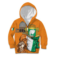Personalised Ivory Coast Independence Day Kid Hoodie Yamoussoukro Coat Of Arms