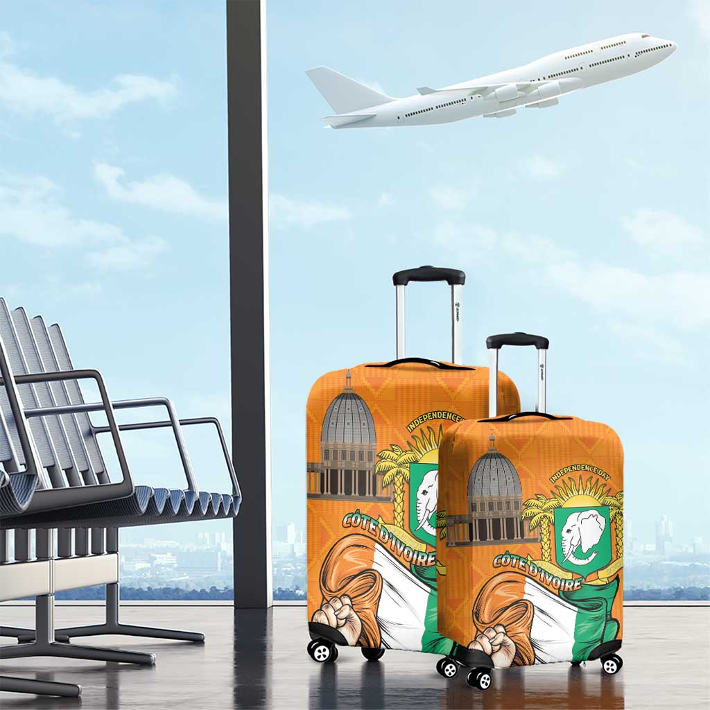 Ivory Coast Independence Day Luggage Cover Yamoussoukro Coat Of Arms