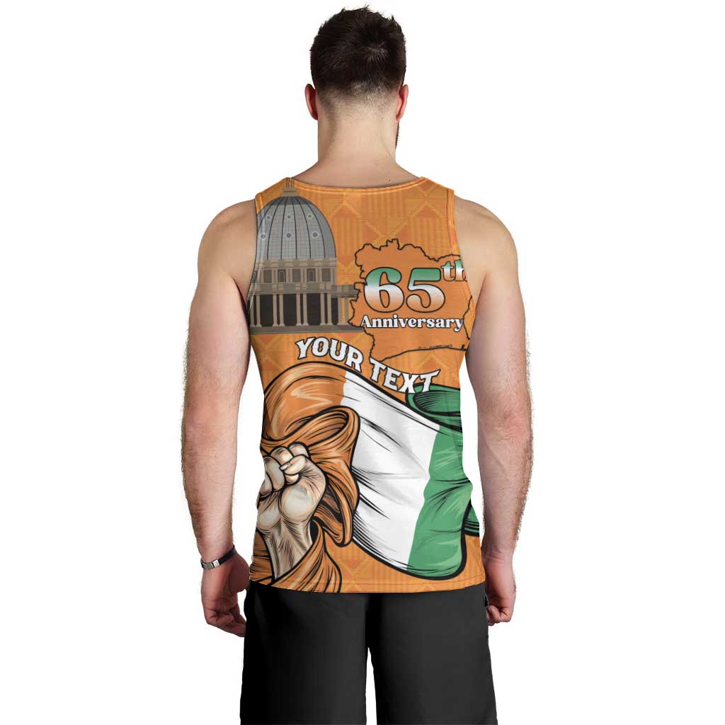 Personalised Ivory Coast Independence Day Men Tank Top Yamoussoukro Coat Of Arms