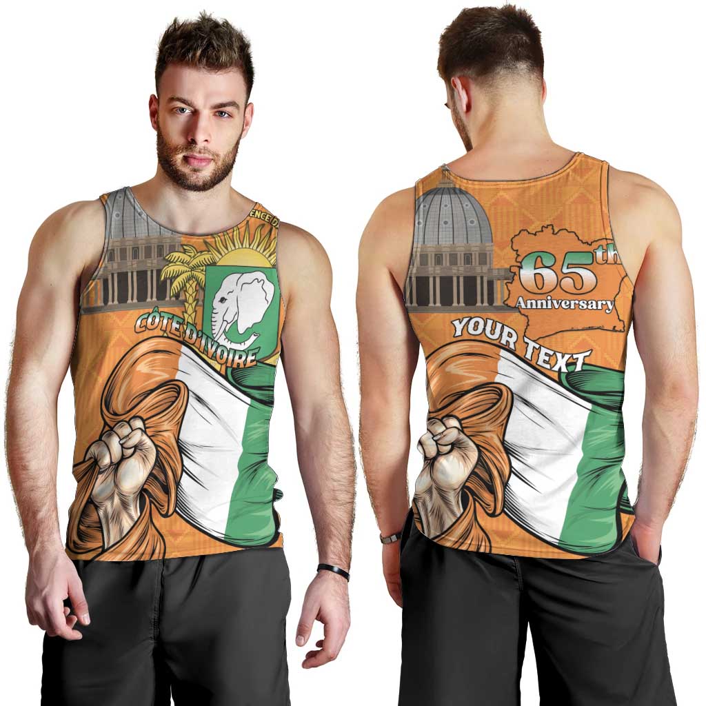 Personalised Ivory Coast Independence Day Men Tank Top Yamoussoukro Coat Of Arms
