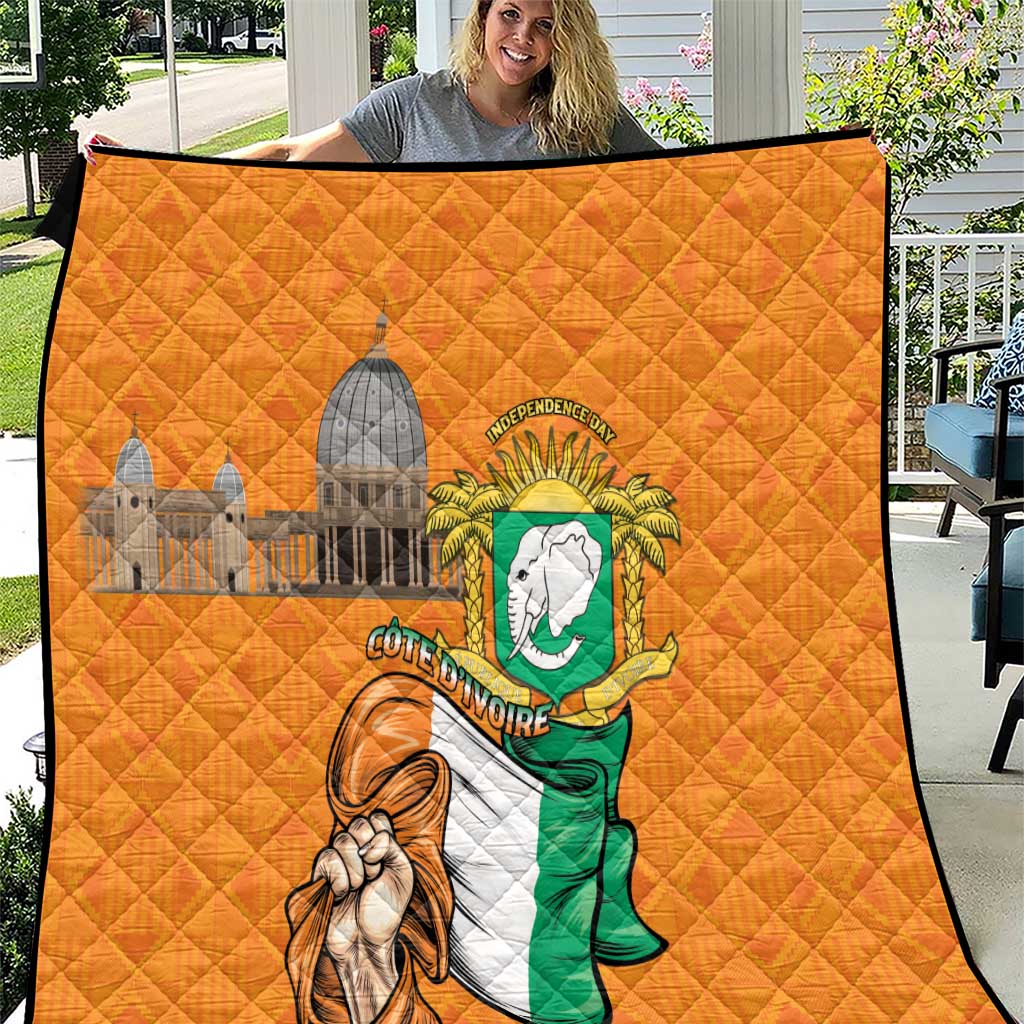 Ivory Coast Independence Day Quilt Yamoussoukro Coat Of Arms