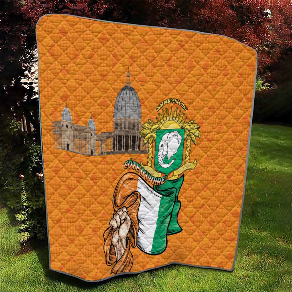 Ivory Coast Independence Day Quilt Yamoussoukro Coat Of Arms