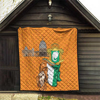 Ivory Coast Independence Day Quilt Yamoussoukro Coat Of Arms