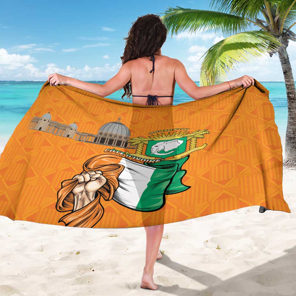 Ivory Coast Independence Day Sarong Yamoussoukro Coat Of Arms