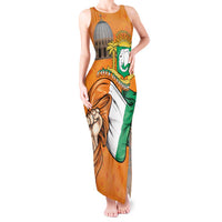 Personalised Ivory Coast Independence Day Tank Maxi Dress Yamoussoukro Coat Of Arms