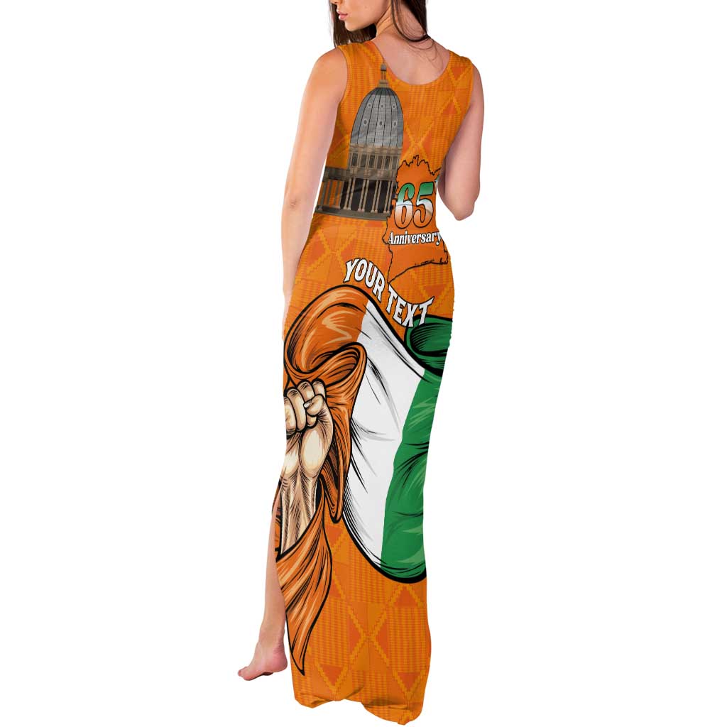 Personalised Ivory Coast Independence Day Tank Maxi Dress Yamoussoukro Coat Of Arms