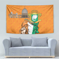 Ivory Coast Independence Day Tapestry Yamoussoukro Coat Of Arms