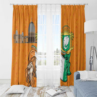 Ivory Coast Independence Day Window Curtain Yamoussoukro Coat Of Arms