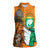 Personalised Ivory Coast Independence Day Women Sleeveless Polo Shirt Yamoussoukro Coat Of Arms