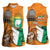 Personalised Ivory Coast Independence Day Women Sleeveless Polo Shirt Yamoussoukro Coat Of Arms