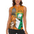 Personalised Ivory Coast Independence Day Women Sleeveless Polo Shirt Yamoussoukro Coat Of Arms