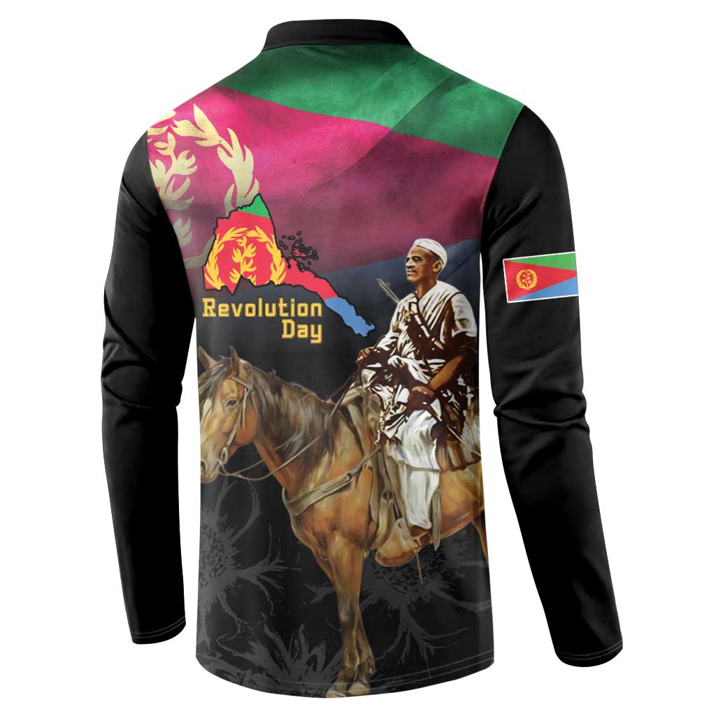 Happy Eritrea Revolution Day Button Sweatshirt Remember Hamid Idris Awate - Wonder Print Shop