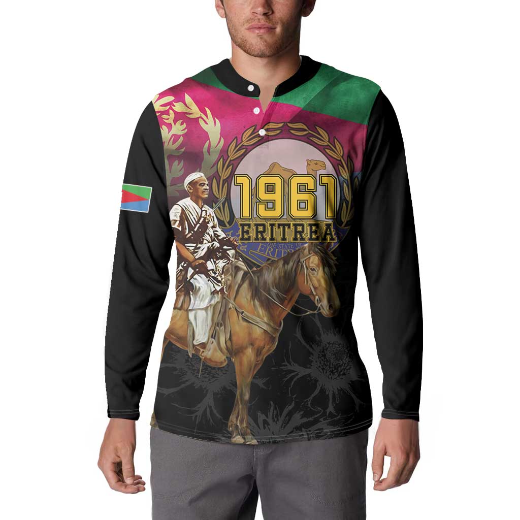 Happy Eritrea Revolution Day Button Sweatshirt Remember Hamid Idris Awate - Wonder Print Shop