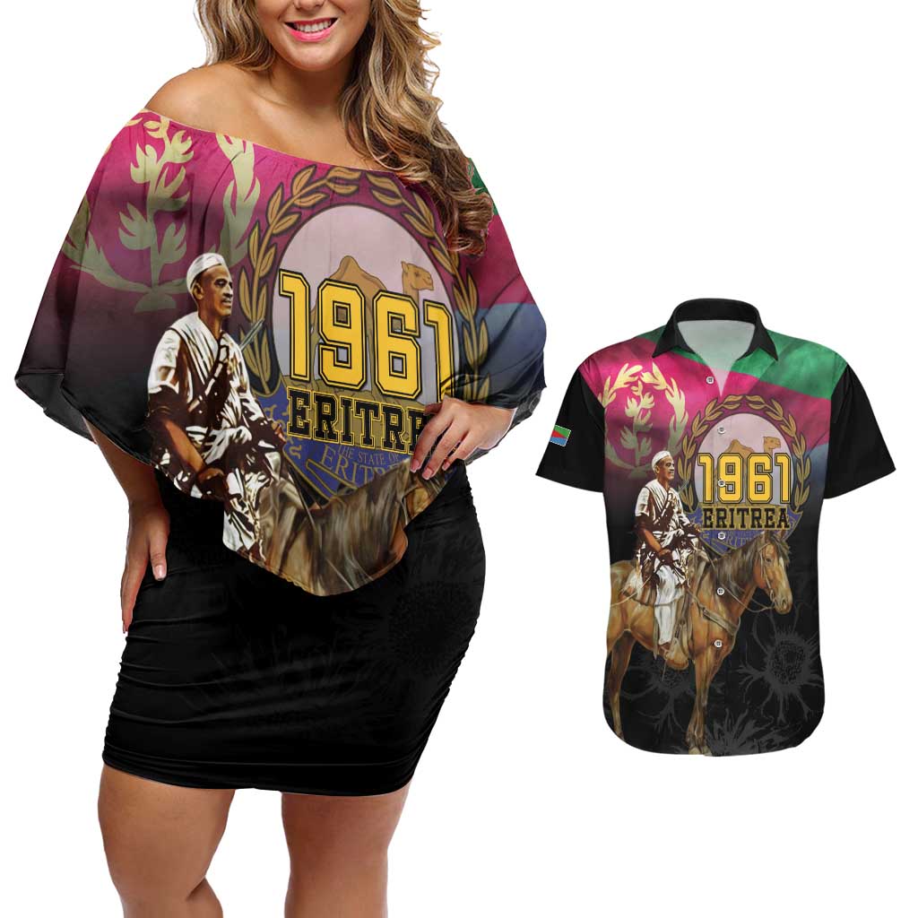 Happy Eritrea Revolution Day Couples Matching Off Shoulder Short Dress and Hawaiian Shirt Remember Hamid Idris Awate - Wonder Print Shop