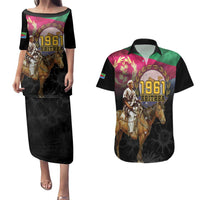 Happy Eritrea Revolution Day Couples Matching Puletasi and Hawaiian Shirt Remember Hamid Idris Awate - Wonder Print Shop