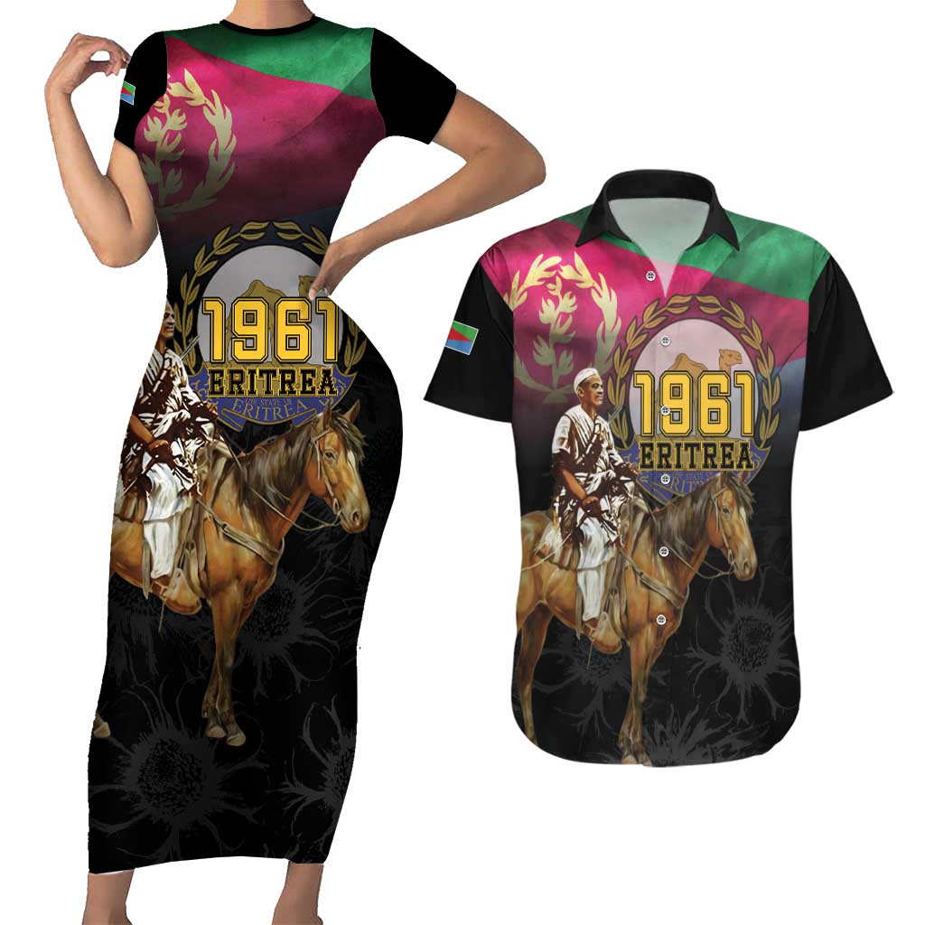 Happy Eritrea Revolution Day Couples Matching Short Sleeve Bodycon Dress and Hawaiian Shirt Remember Hamid Idris Awate - Wonder Print Shop