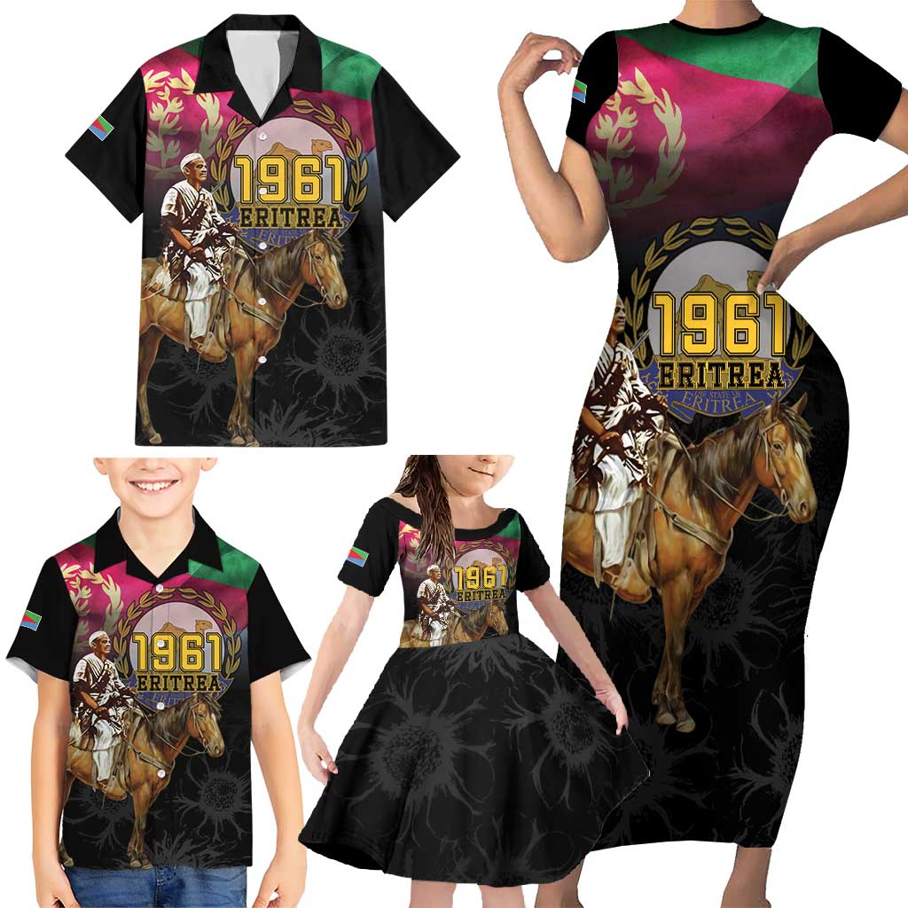 Happy Eritrea Revolution Day Family Matching Short Sleeve Bodycon Dress and Hawaiian Shirt Remember Hamid Idris Awate - Wonder Print Shop