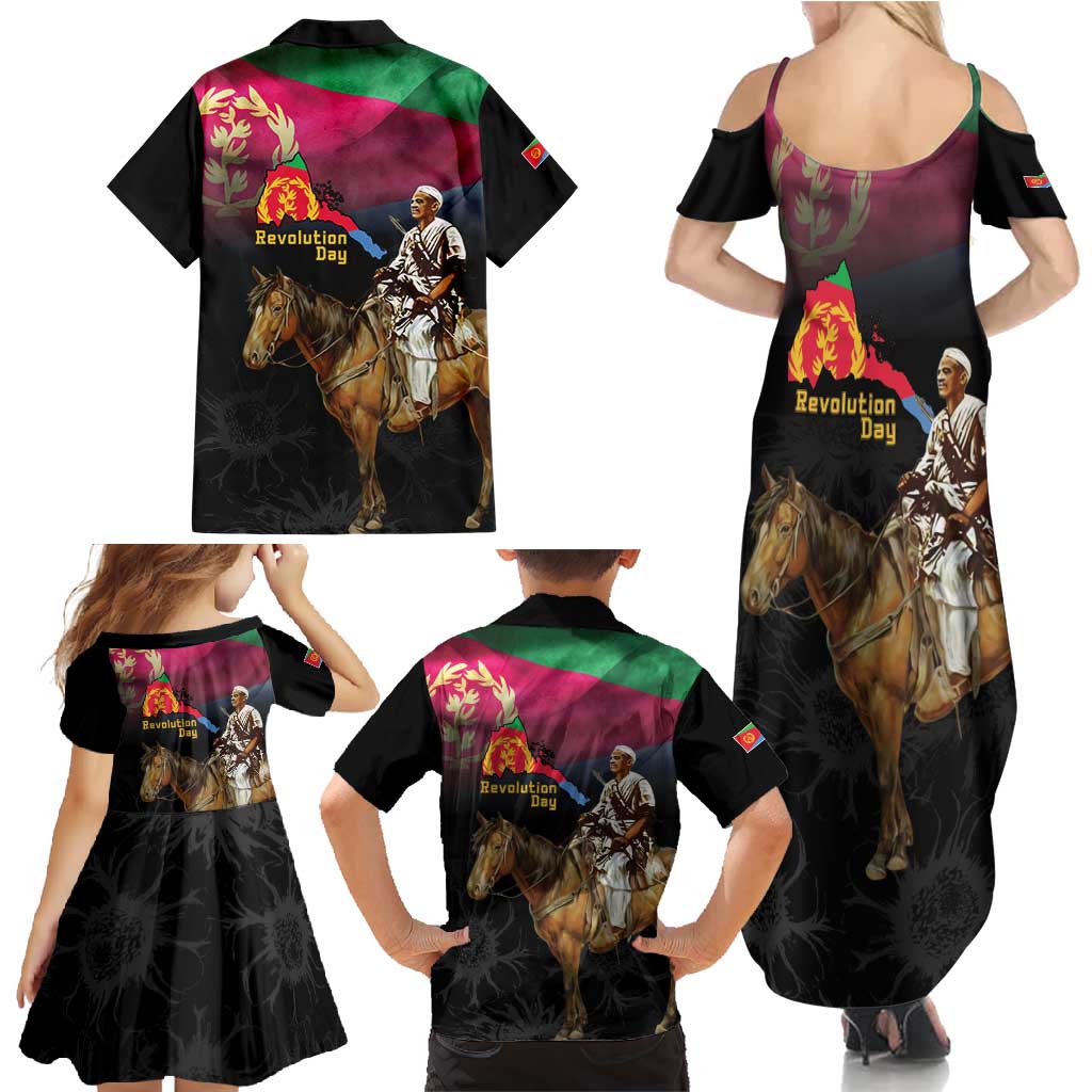 Happy Eritrea Revolution Day Family Matching Summer Maxi Dress and Hawaiian Shirt Remember Hamid Idris Awate - Wonder Print Shop