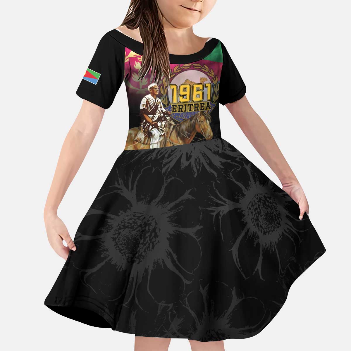 Happy Eritrea Revolution Day Kid Short Sleeve Dress Remember Hamid Idris Awate - Wonder Print Shop