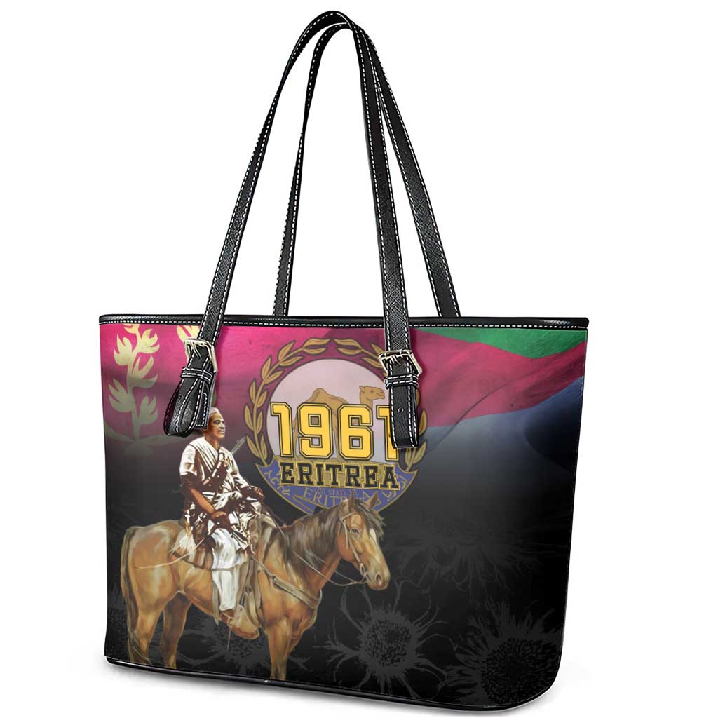 Happy Eritrea Revolution Day Leather Tote Bag Remember Hamid Idris Awate - Wonder Print Shop