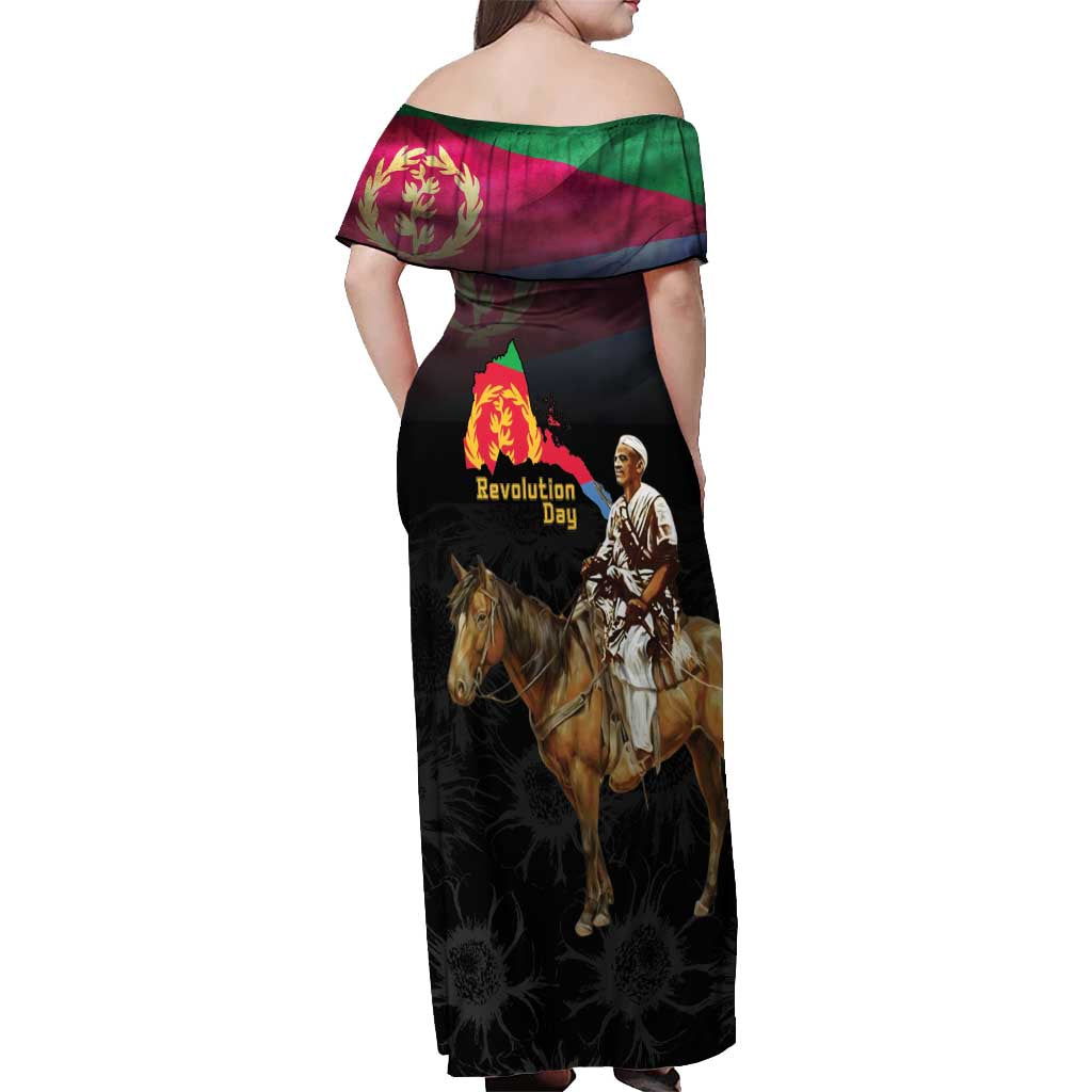 Happy Eritrea Revolution Day Off Shoulder Maxi Dress Remember Hamid Idris Awate - Wonder Print Shop