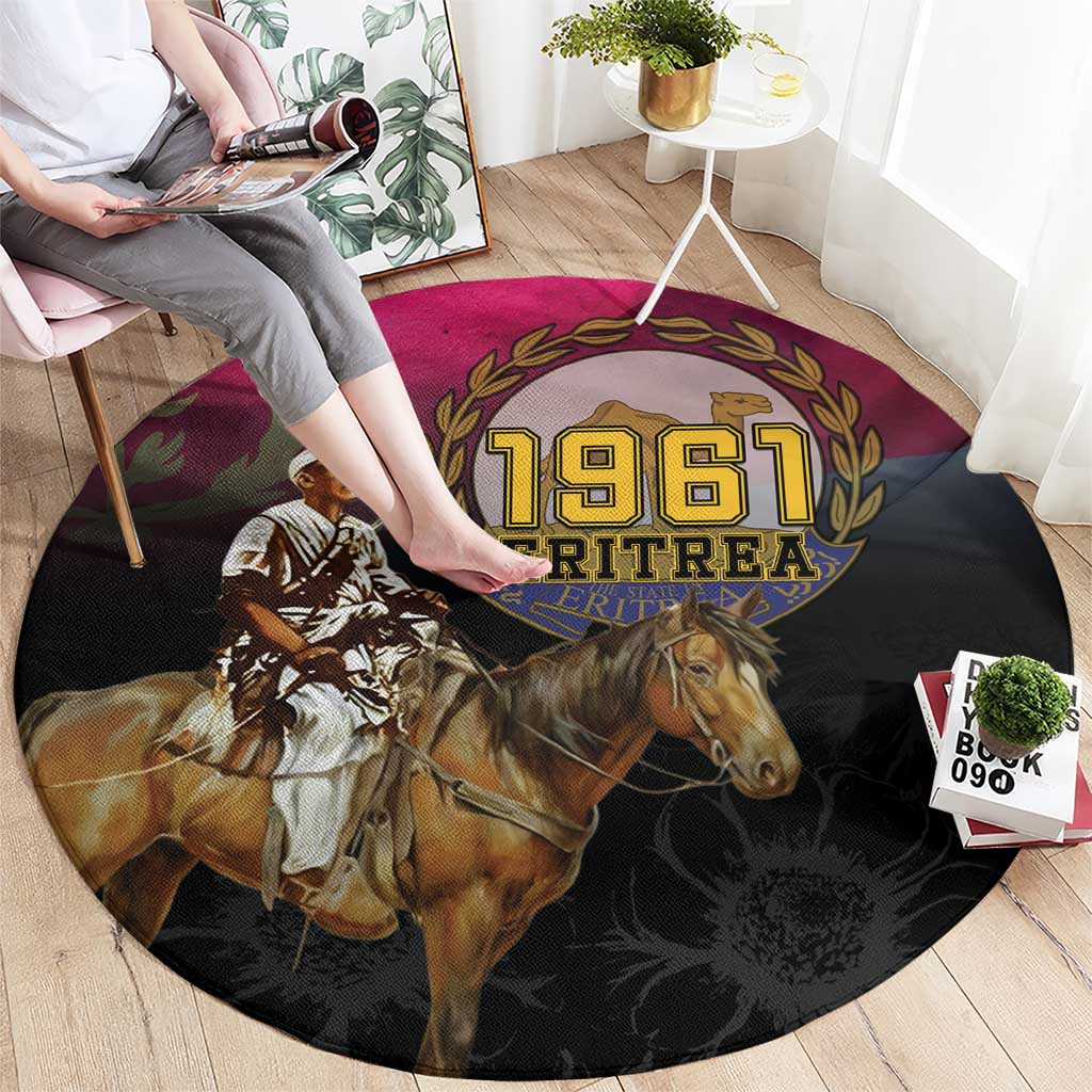 Happy Eritrea Revolution Day Round Carpet Remember Hamid Idris Awate - Wonder Print Shop