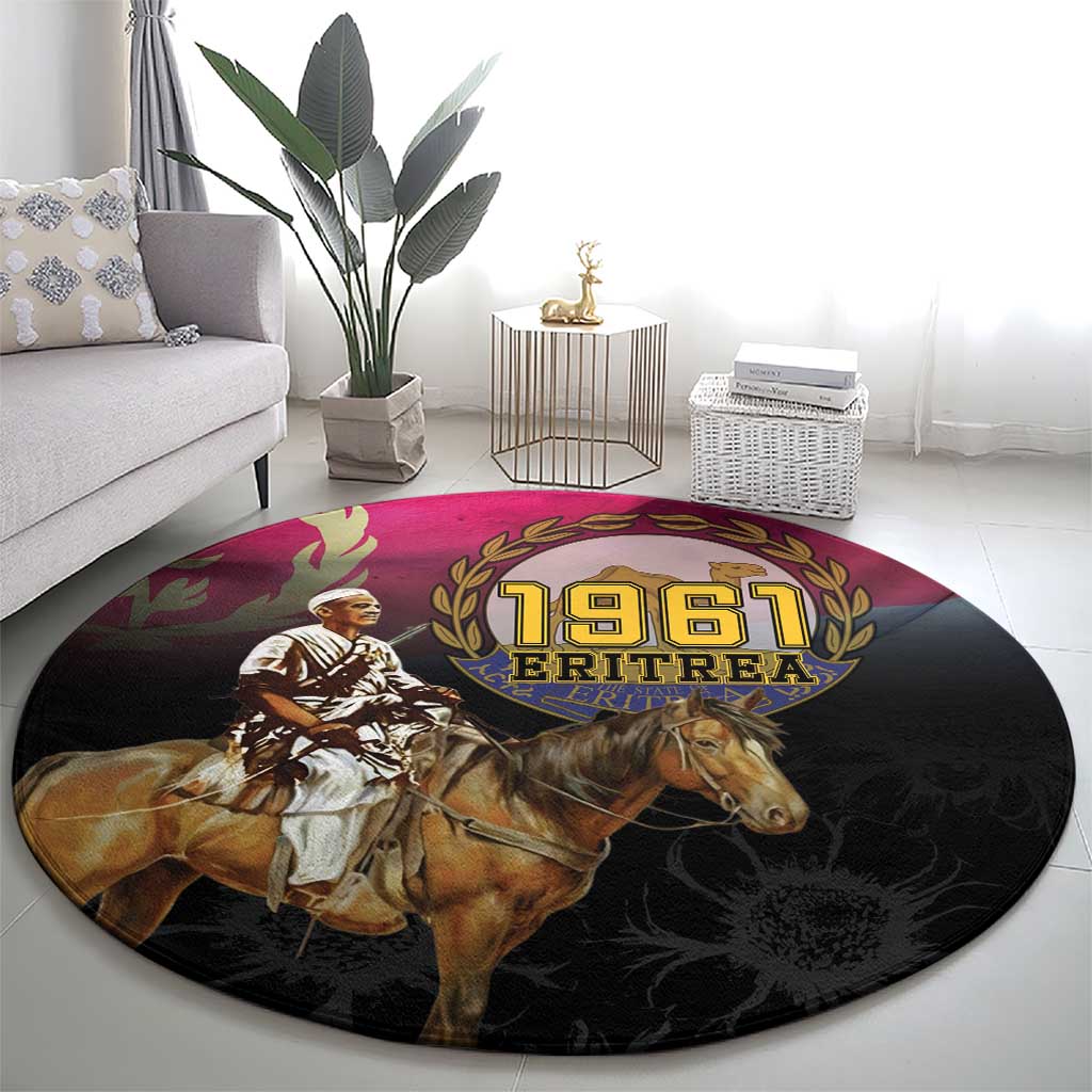Happy Eritrea Revolution Day Round Carpet Remember Hamid Idris Awate - Wonder Print Shop