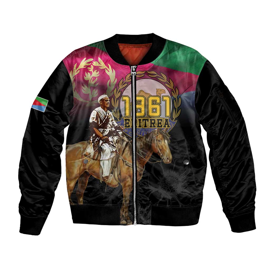 Happy Eritrea Revolution Day Sleeve Zip Bomber Jacket Remember Hamid Idris Awate - Wonder Print Shop